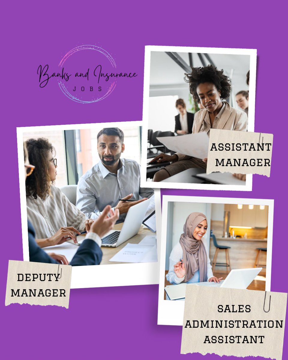 ‼️Vacancies‼️

🇳🇬Assistant Manager: banksandinsurancejobs.com/job/assistant-…

🇧🇩Deputy Manager: banksandinsurancejobs.com/job/deputy-man…

🇿🇦Sales Administration Assistant: banksandinsurancejobs.com/job/sales-admi…

#vacancies #hiringalert #jobsearch #assistantjobs #bankingjobs #jobads