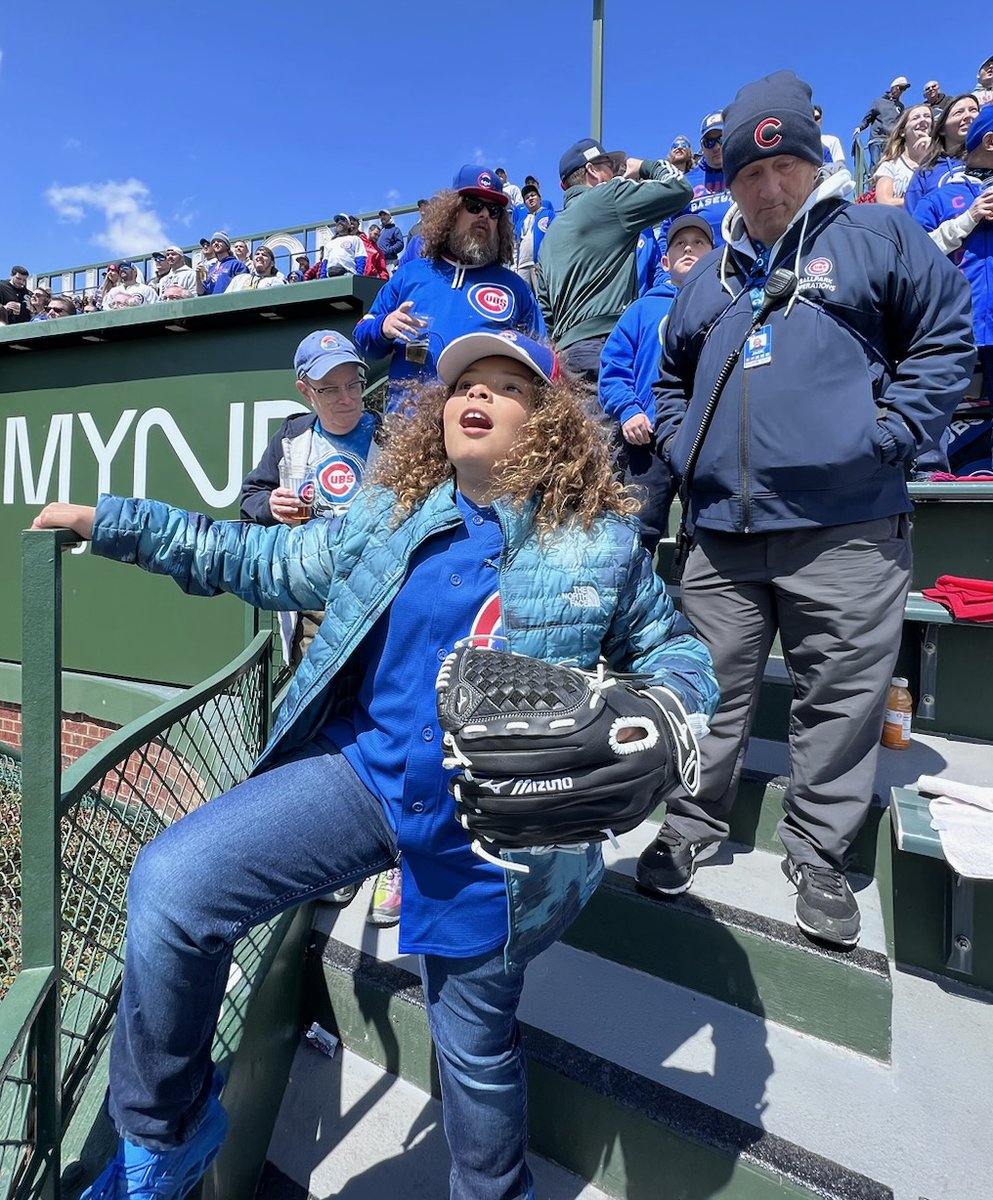 What better way to spend a Friday afternoon than at a Cubs game - and Billy almost caught a ball!