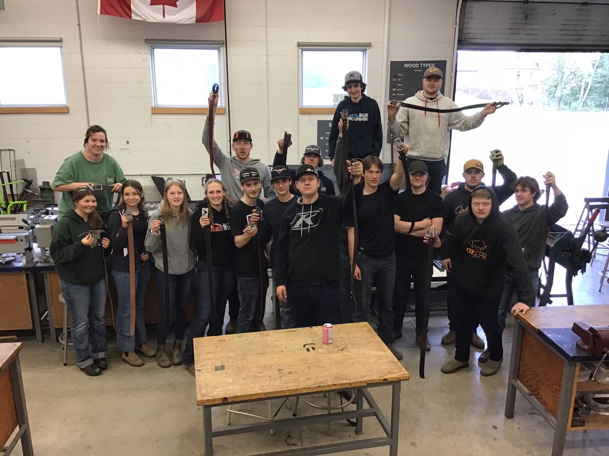 Mr_Huber's tweet photo. Successful #SHSM Day! Created belt buckle designs and assembled leather belts, smoke tested welds (Thanks St Mary’s Fire Chief ), and pressure tested stainless TIG joints  #AMDSBSHSM #AMDSBOYAP #AMDSBpathways https://t.co/lnL99oi4Z1