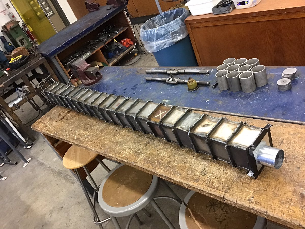 Mr_Huber's tweet photo. Successful #SHSM Day! Created belt buckle designs and assembled leather belts, smoke tested welds (Thanks St Mary’s Fire Chief ), and pressure tested stainless TIG joints  #AMDSBSHSM #AMDSBOYAP #AMDSBpathways https://t.co/lnL99oi4Z1