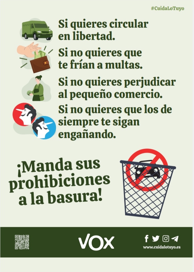 VoxMoralejaDeEn's tweet photo. ¿Cansado de prohibiciones? https://t.co/3g2ZBMNFcs