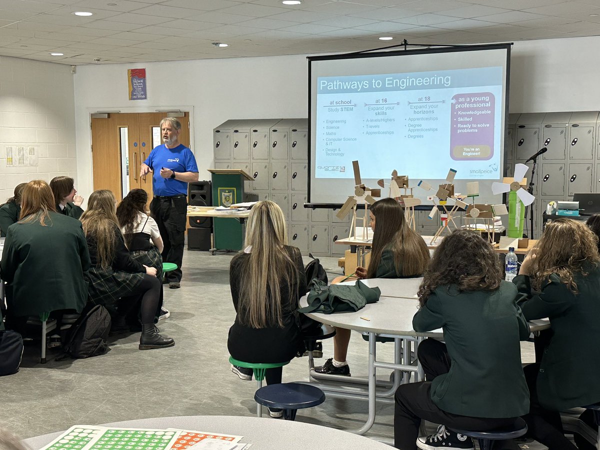 St_JOHS_STEM's tweet photo. Our S3 Physicists had a brilliant day with Ant from @SmallpeiceTrust and Andy from @quartzelecltd designing and building their own wind turbines! Thanks to @quartzelecltd for sponsoring the event! #STEM #Engineering @StJOHS https://t.co/pW53fgtC8h
