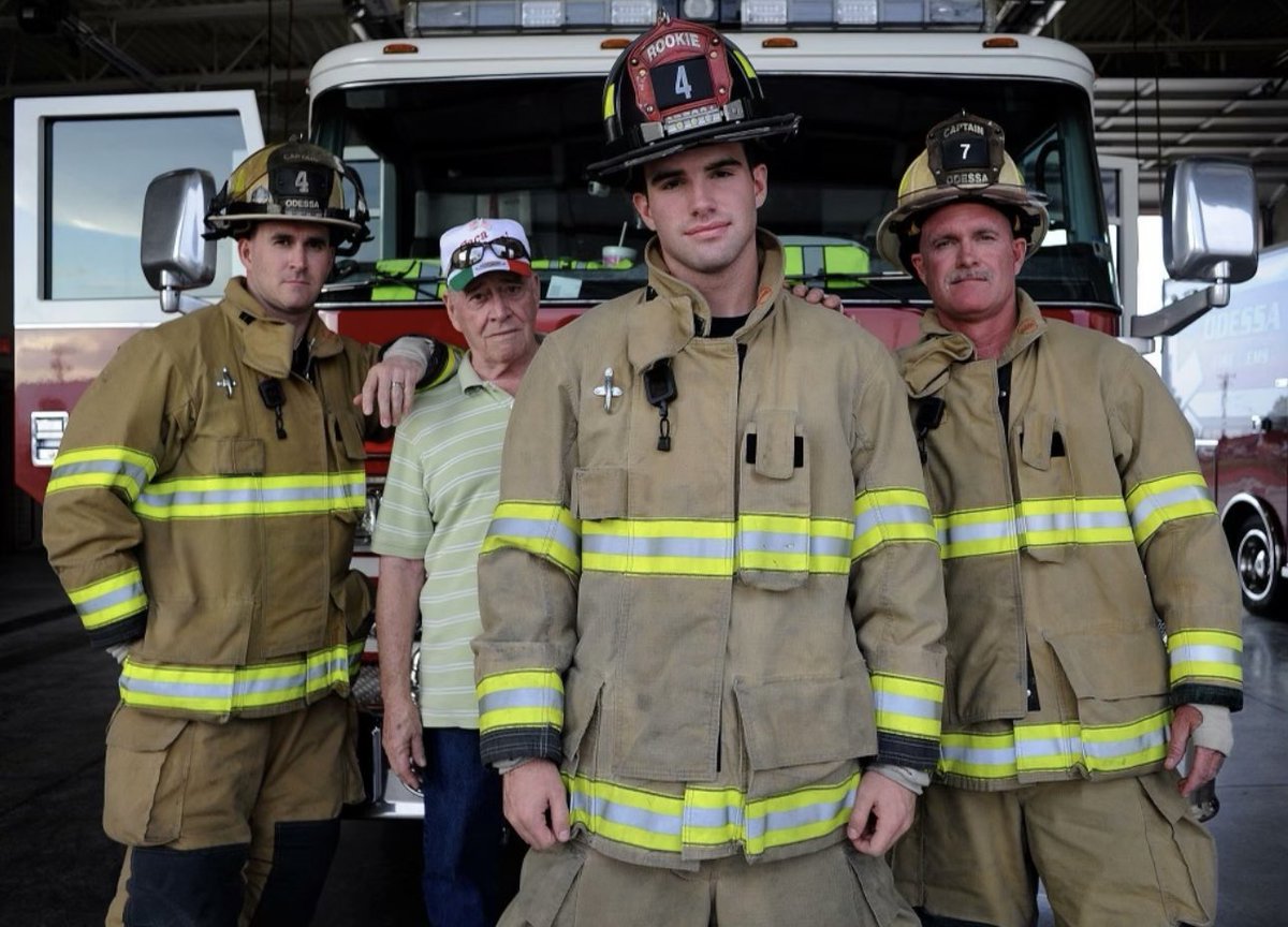 CityofOdessa's tweet photo. Odessa Fire Rescue names New Fire Chief 

Homegrown and a dream come true!  Jason Cotton’s second home growing up was OFR.  His father, Hyram Cotton, worked there for 30 years. His brother, James Cotton, also worked at the dept for 30. 

Congrats! 

#OdessaProud #StrongerTogether https://t.co/1cNg2nUEAP