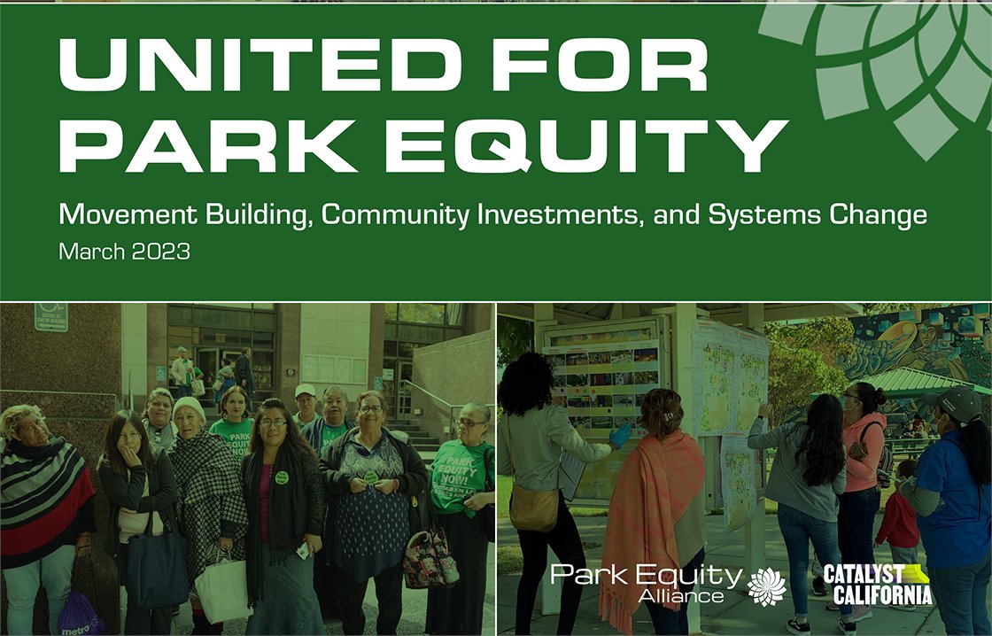Living near a park is good for your health, yet inequitable investments and racist policies have exacerbated environmental injustice and public disinvestment in communities of color. Learn more – read this report: bit.ly/UnitedForParkE… #ParkEquityAlliance