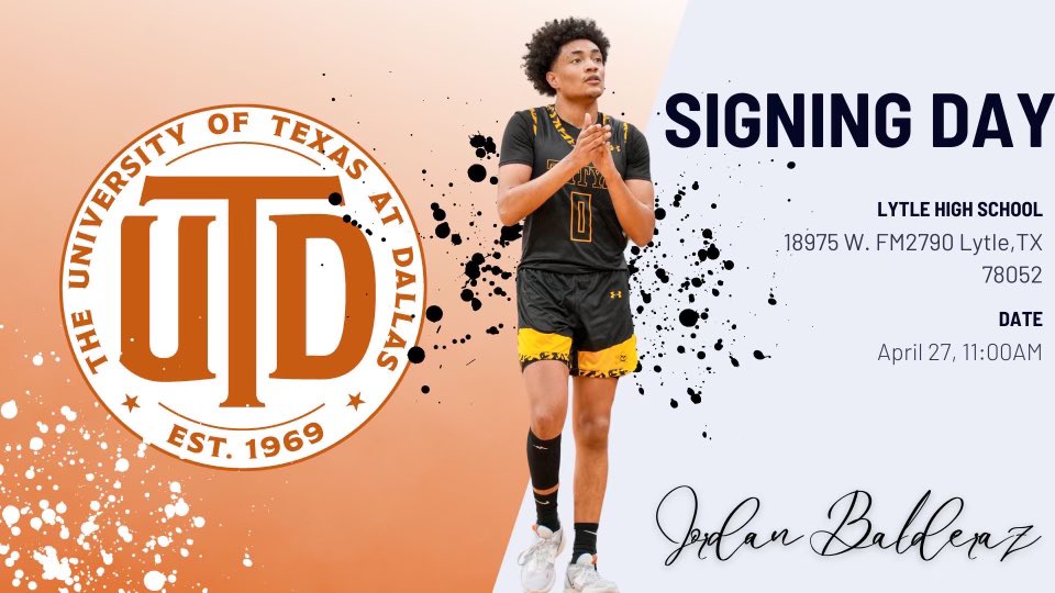 LytleBasketball's tweet photo. Join us for Senior Jordan Balderaz official signing day ! 🏀 @jordannhoop 
@LoriLwilson23 @lytleisd https://t.co/voejH7gLP1