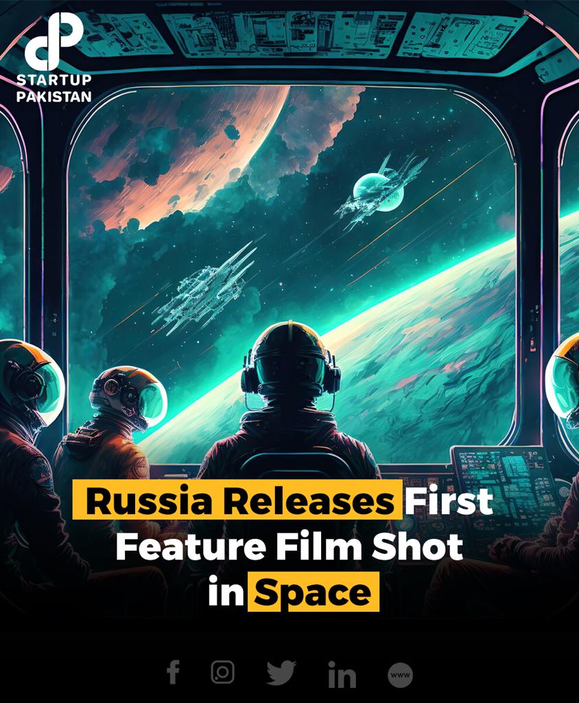 PakStartup's tweet photo. The first feature film shot in space premiered in Russian cinemas on Thursday, as Moscow delighted in beating a rival Hollywood project amid a confrontation with the West over Ukraine. https://t.co/im5YxdRVKC