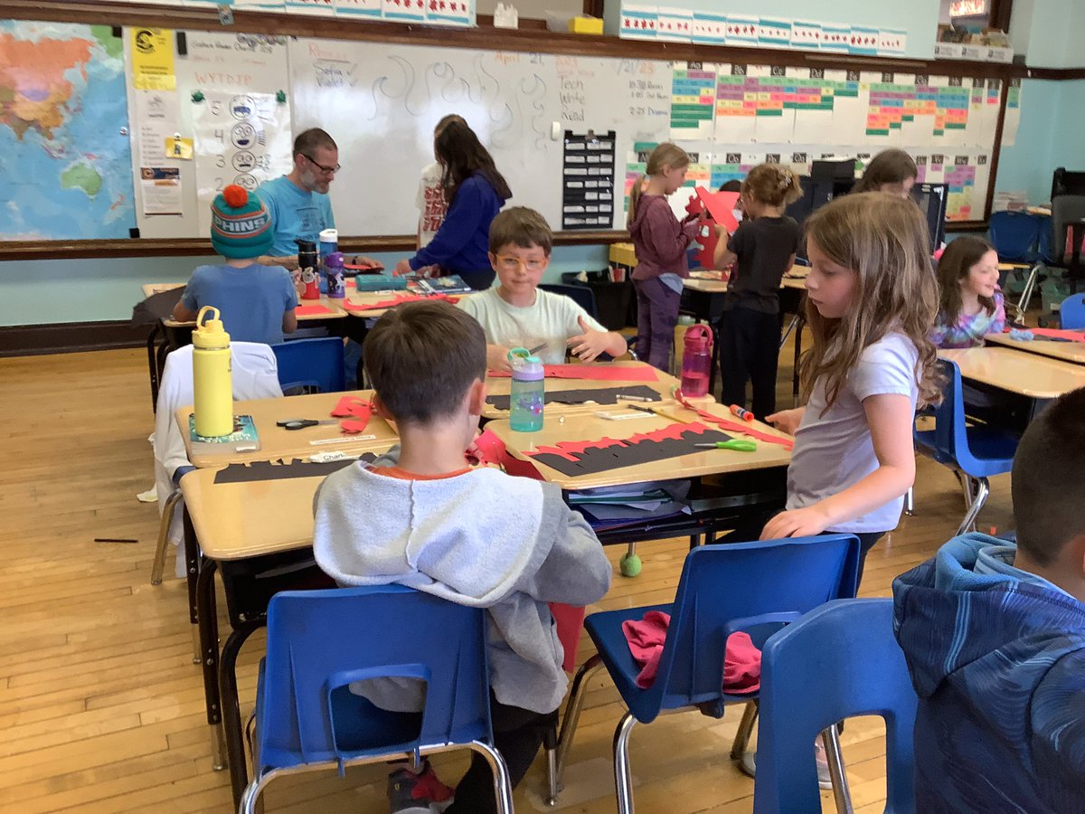 2ndCougars's tweet photo. OW CC and GM are working on the great Chicago fire 1871 hats. #1871fire @CoonleyES https://t.co/28E1AMHALQ
