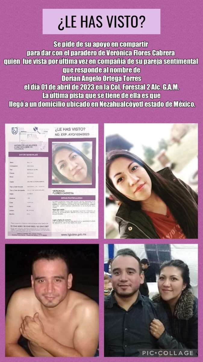 keidanh's tweet photo. Hoy es 21 de Abril , #VeronicaFlores desaparecio desde el dia 1 de abril, ya hay un responsable y las autoridades no han hecho nada.
Ayudenos a dar con el paradero de este sujeto para que nos diga donde esta Vero y se haga JUSTICIA !
#niunamas #cdmx https://t.co/vGJZO34ONe