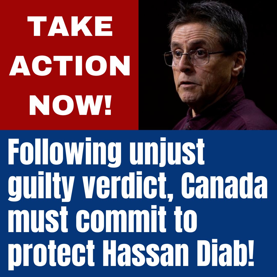 TAKE ACTION iclmg.ca/diab-letter ICLMG is appalled at the guilty verdict against Dr. #HassanDiab by the French court announced today. We send our love & solidarity to Dr. Diab & his family on this terrible day & we commit to continue to fight for justice to prevail 1/ #cdnpoli