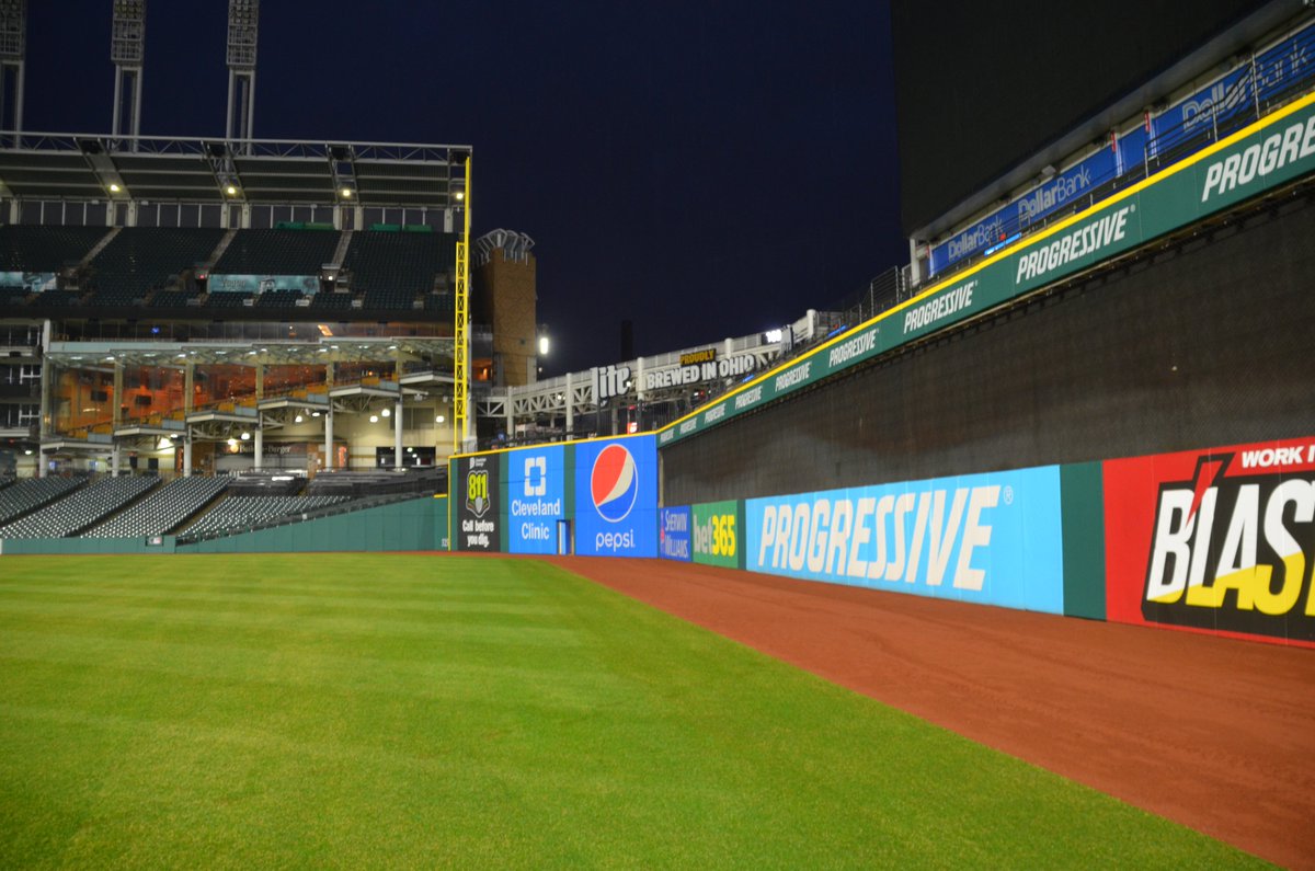 Fisher_Athletic's tweet image. Since the @MLB baseball season is underway, we felt like this is a good time to show a project we manufactured and installed for the @CleGuardians in the offseason. #getequipped #wallpadding #branding