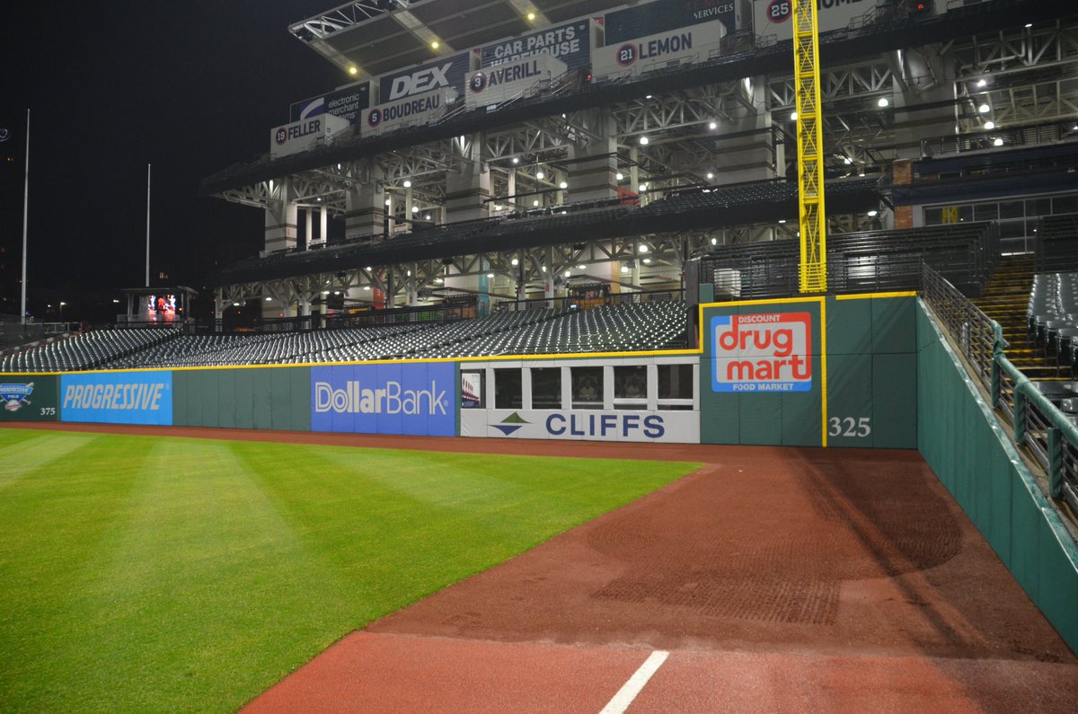 Fisher_Athletic's tweet image. Since the @MLB baseball season is underway, we felt like this is a good time to show a project we manufactured and installed for the @CleGuardians in the offseason. #getequipped #wallpadding #branding