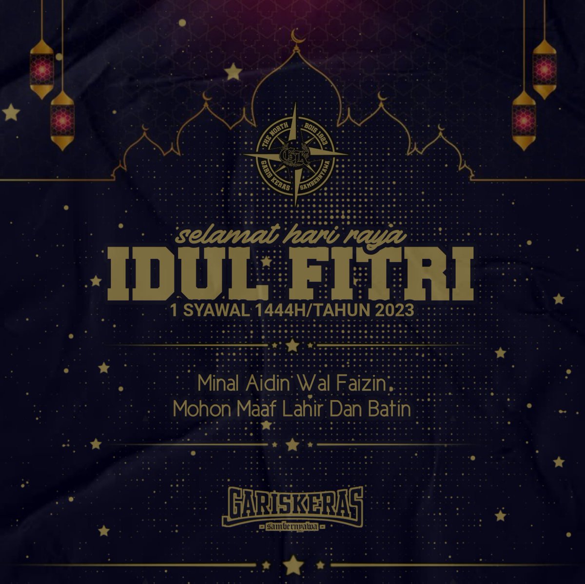 TheNorthBois's tweet photo. Dari kami pemuda Edan ra di rasakne🖤minal adin wal faizin mohon maaf lahir dan batin https://t.co/yZWMTFCPSo