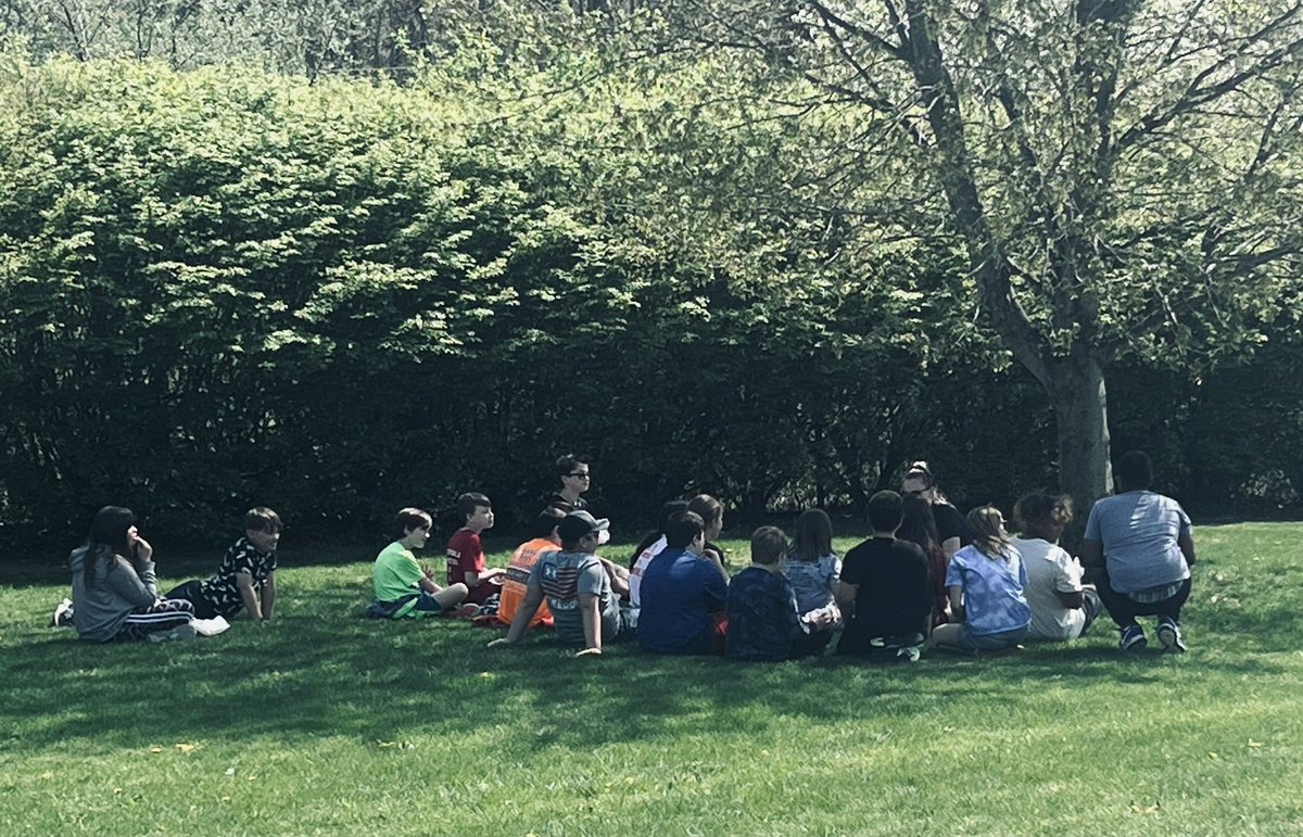 Ending our week enjoying a snack and sunshine and reading “The Thief of Always” by <a href="/RealCliveBarker/">Clive Barker</a>. Ss are listening to this story as part of our fantasy unit for UoS. If you haven’t read this book, you should. #moorepride #kkidpride <a href="/MooreElemSchool/">Moore Elem School</a> <a href="/trachtimes/">Katie Trach</a> <a href="/NASDschools/">Northampton Area SD</a>