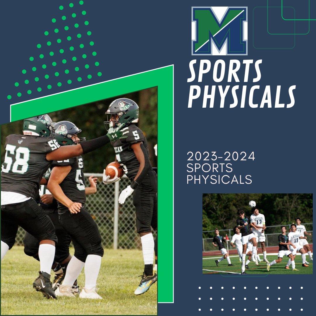 Sign up to get your fall sports physicals NOW! Sign up at the Wellness Center. Let's go McKean!