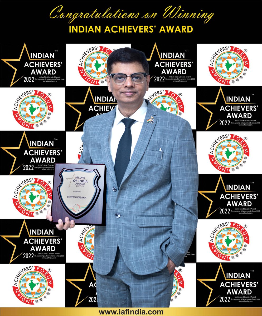 Glory of India award 2022-23

I was awarded "Glory of India award 2022-23" by <a href="/achievers_forum/">Indian Achievers' Forum</a> for facilitating trade &amp; investment between India &amp; foreign countries.

#Indianachieversforum #achieversaward #indianachieversaward #indianachieversforum #indianachievers