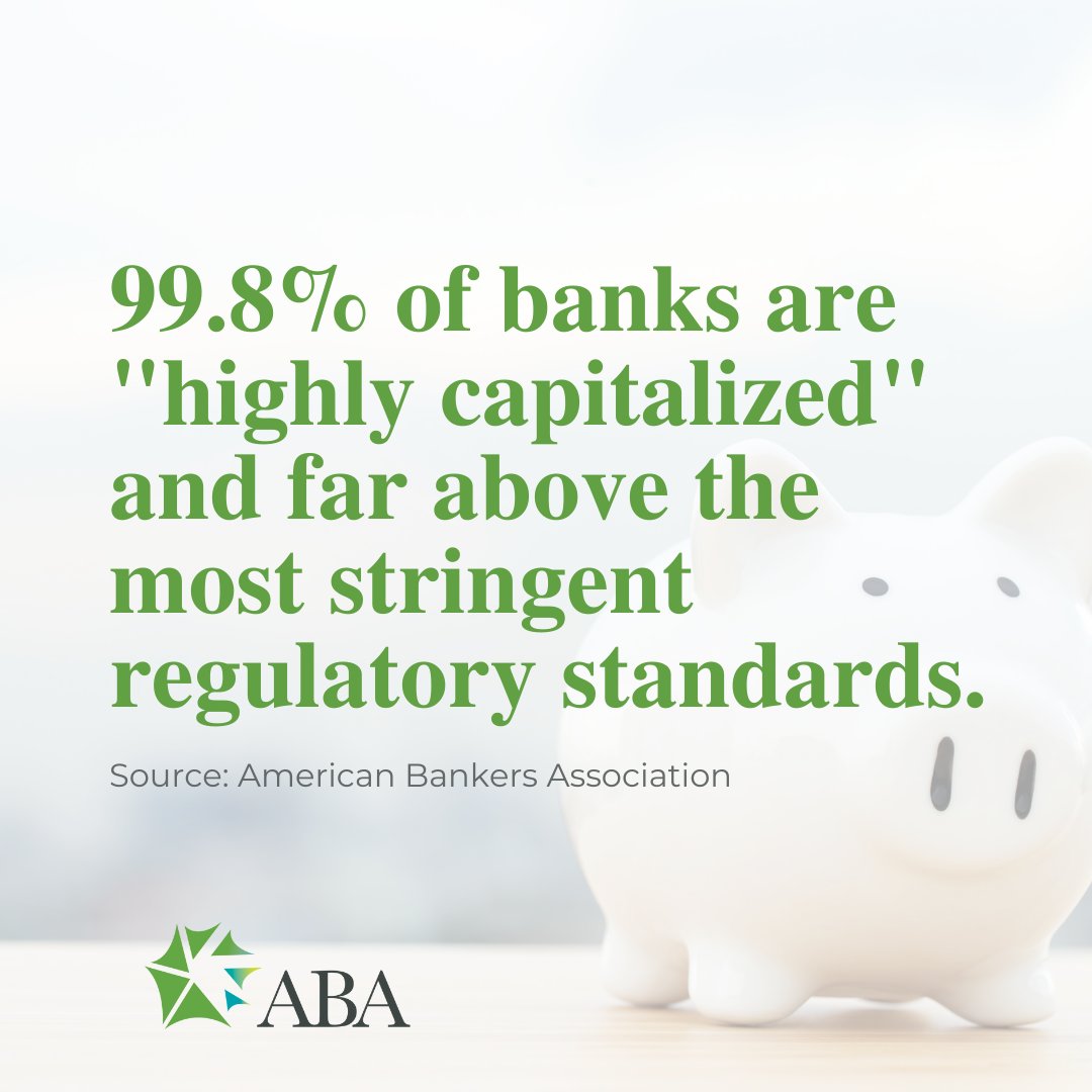 ALBankers's tweet photo. #DYK - 99.8% of banks are "highly capitalized" and far above the mot stringent regulatory standards. This means your money is safe with your FDIC-insured bank.
Learn the facts and know your money is safe! #FIDC
Source: @ABABankers https://t.co/ljzsGLlv8d