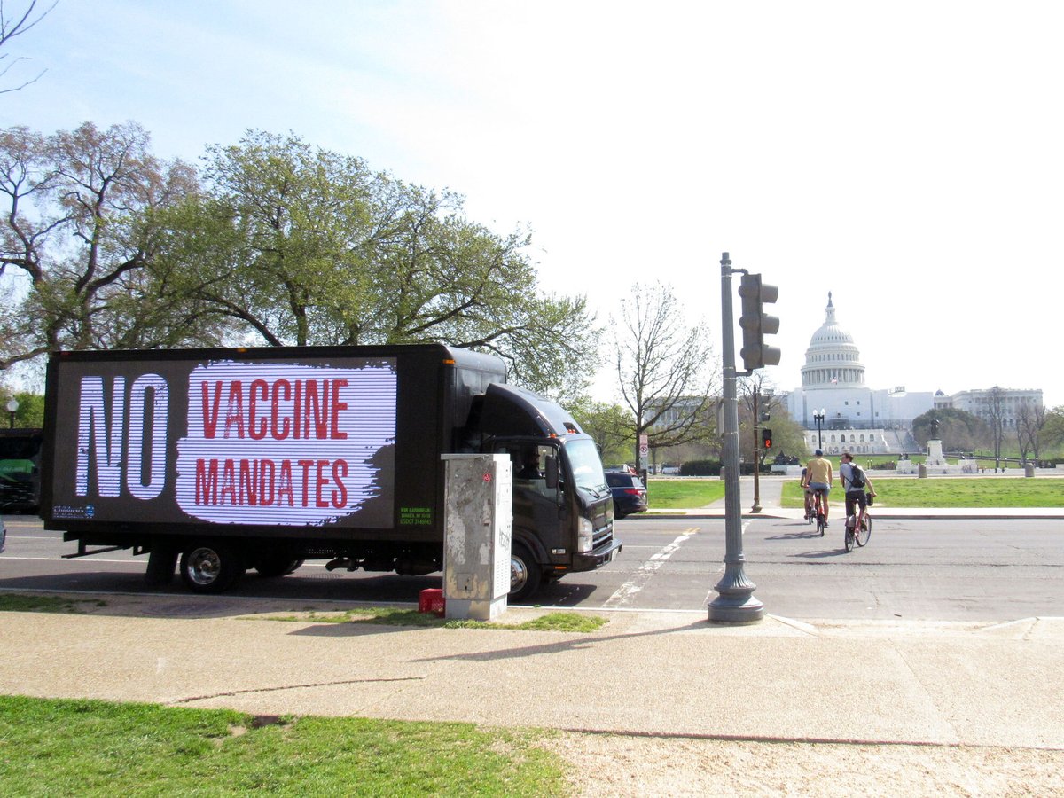 ChildrensHD's tweet photo. This is what boots-on-the-ground ADVOCACY looks like. Making a splash in DC at the World Vaccine Congress earlier this month, planting seeds of truth w/ targeted flyers, conversations + truck ads 💥    

Congrats @CHD_VA_Chapter — we are grateful for your hard work!  

#TruthArmy https://t.co/27mUS0vn8V