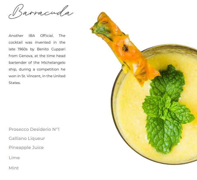 Looking for a new drink tonight? Ask your bartender for a Barracuda, you won't regret it! 

Perfect for sipping on a warm evening or enjoying with friends at a cocktail party.

Cheers to a night full of fun and bubbles! 🍹🦈 #Barracuda #CocktailNight #Mixology #DesiderioN1