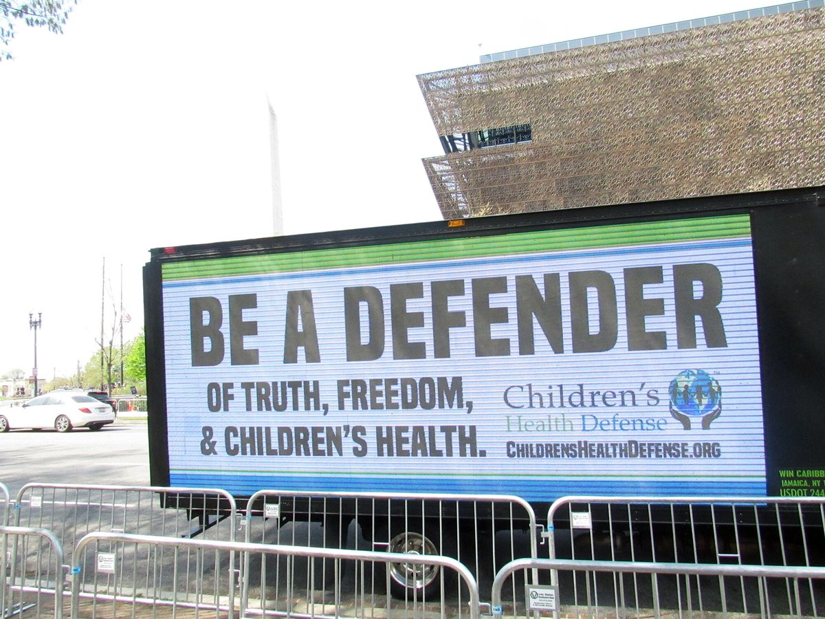 ChildrensHD's tweet photo. This is what boots-on-the-ground ADVOCACY looks like. Making a splash in DC at the World Vaccine Congress earlier this month, planting seeds of truth w/ targeted flyers, conversations + truck ads 💥    

Congrats @CHD_VA_Chapter — we are grateful for your hard work!  

#TruthArmy https://t.co/27mUS0vn8V