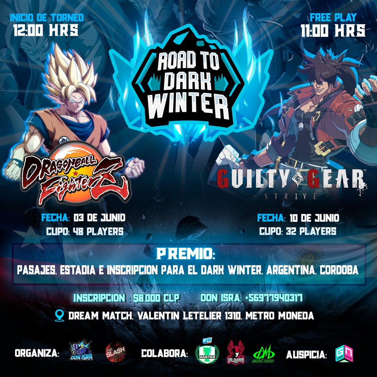 Más que felices y agradecidos de poder colaborar junto a @Kyu_DonIsra y <a href="/FarSNeutral/">Far Slash Neutral</a> en este Road to Dark Winter para enviar representación de DBFZ y GGStrive al #DarkWinter2023 de <a href="/ValquiriaGames/">Valquiria E-Sports Argentina - FGC</a>

¡Daremos todo para contribuir en que esta aventura sea un éxito rotundo! ❄️💥😎