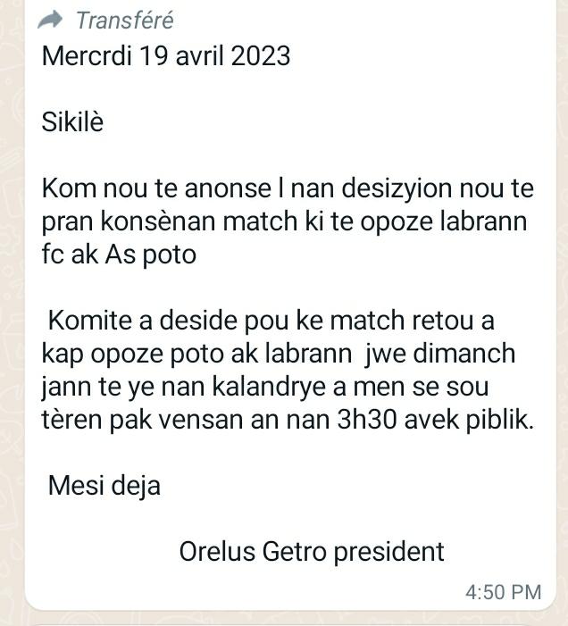 wilton_severe's tweet photo. #Sport_CONFLIT
2e édition championnat intersection des Gves.
Guerre froide entre les Organisateurs, AS Poto et DDA/MJSAC.
Les organisateurs ont maintenu le match retour pr ce dimanche. L'ASP a injecté appel à la DDA/MJSAC. Aucun mot, silence total de la DDA/MJSAC.  A suivre https://t.co/uToXWlmzTH