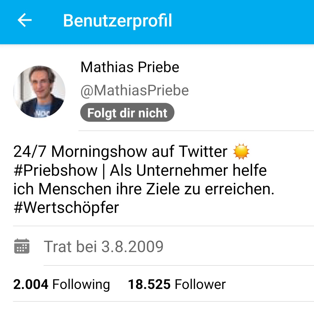 zukunft37's tweet photo. Über 18.000 Follower, Zehntausende Tweets, eine Bereicherung auf Twitter, nett, freundlich und sympathisch!
Warum sperrt @TwitterDE den Account von Mathias Priebe???
#FreePriebe!!! https://t.co/XD59iGfrJ2