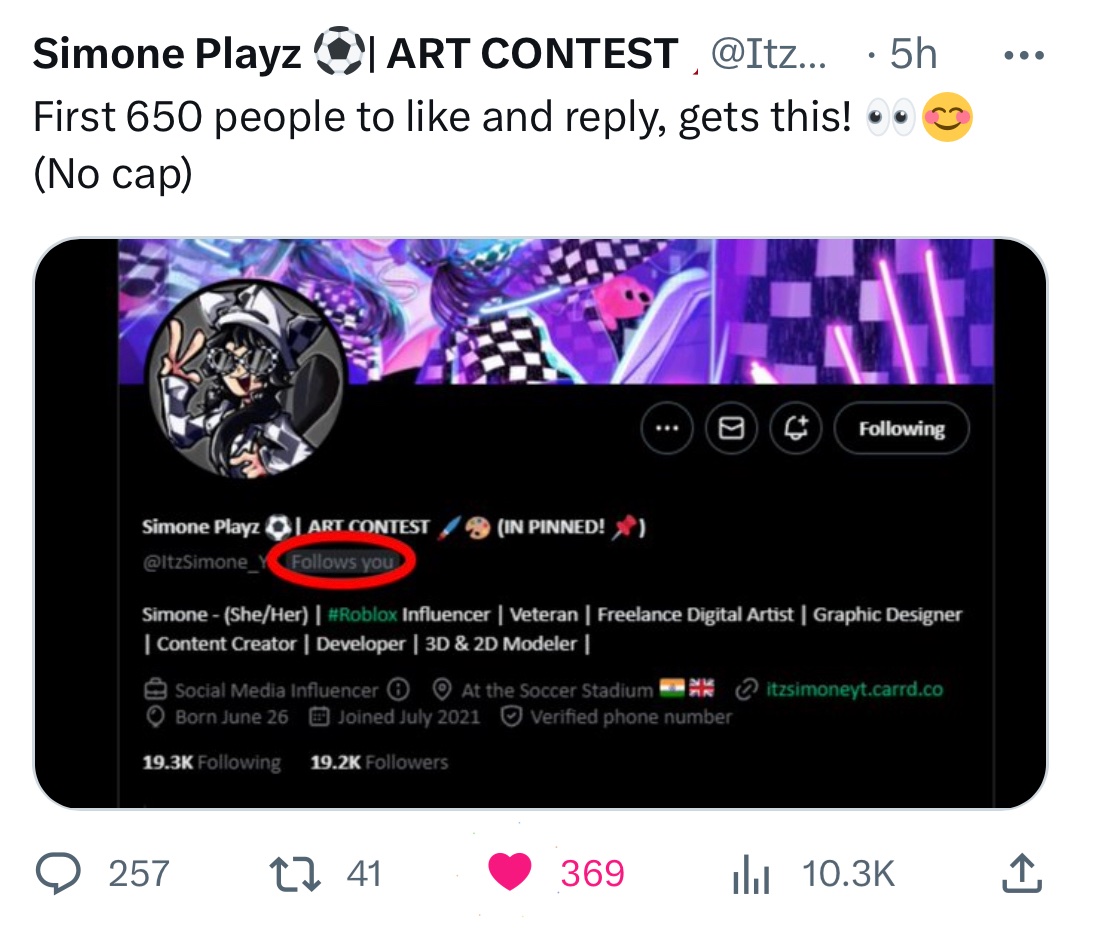 BeGreatAndKind's tweet photo. @ItzSimone_YT alrighty:) https://t.co/w6Zw5prnAV