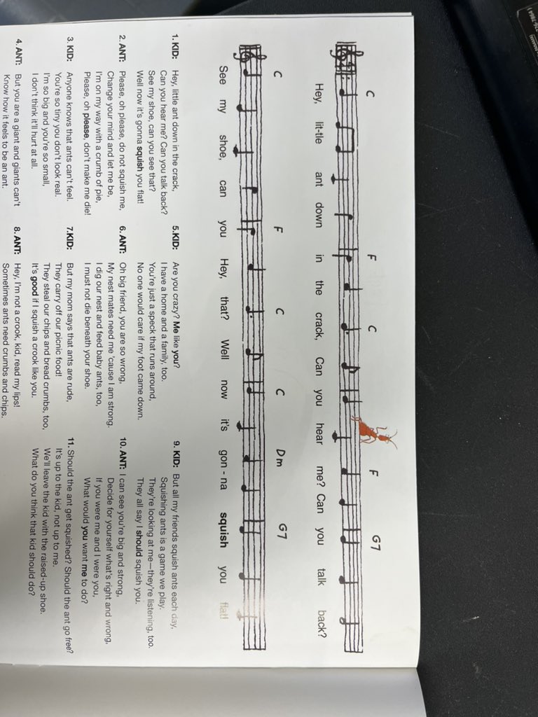 atwells_class's tweet photo. Thank you Mr. Shores for making our music dreams come true! They noticed there was “music”at the end of one of our read alouds this week. They asked if I could send it to Mr. Shores so he could play it for them. Love it! 🐜 🐜 🐜 https://t.co/FX7TCSiADU