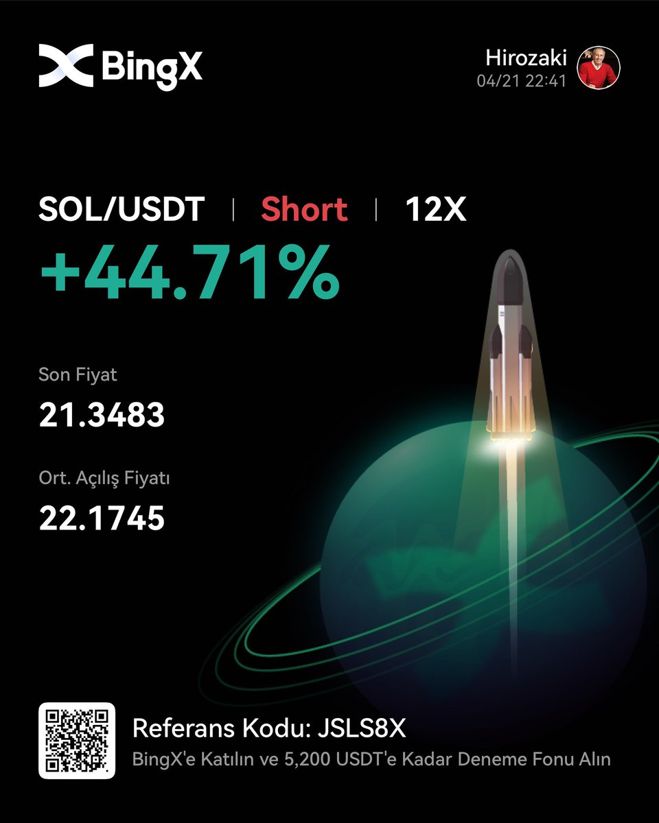 hirozaki2020's tweet photo. #sol/#usdt shortunu %44 kârla taşımaya devam ediyorum yukarı doğru bir hareket yaparsa iyi bir ekleme yaparım. https://t.co/CyULOqGU0l