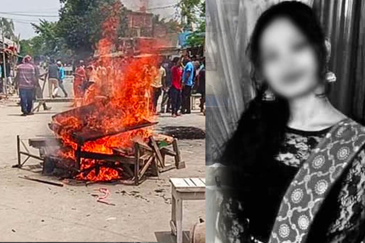 swamiofthesouth's tweet photo. Jihad's sacrifice by raping and killing a Hindu tribal girl in this Holy Month itself. The incident happened not in Afghanistan, but in India, where Hindus live. The tragic incident that shook the nation took place in the Kaliaganj area of the Uttar Dinajpur district of West Bengal. The victim was a Hindu girl who disappeared on Thursday evening after leaving her tuition classes. On Friday morning, locals discovered her body floating in the canal.

The primary defendant in the lawsuit is Javed Akhtar. Locals blocked the road and burned tyres, demanding the immediate arrest of the accused in the incident. However, when the police went to retrieve the body stones were also allegedly pelted at them, finally, the police had to resort to lathi charges and tear gas shells to control the crowd; later, the body of the victim was taken out and dragged the victim's body in such an undignified manner and sent for post-mortem.

The penis of those who rape women should be cut off; why show mercy to those who violate Indian law?
-Swami Bhadraanand
@SuvenduWB
#SwamiSpeaks #HolyMonth #HindusAreNotSafeInHindustan #RapeVictim #WestBengal #Kaliaganj #SuvenduAdhikari