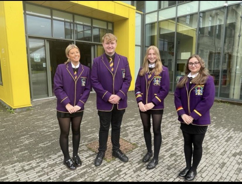 Goodbye from your School Captains 💜💛 It has been a pleasure! 

Good luck to everyone sitting exams in the coming weeks and to next years captains…… you’ve got big boots to fill🤣 
<a href="/MarrColOfficial/">Marr College</a>