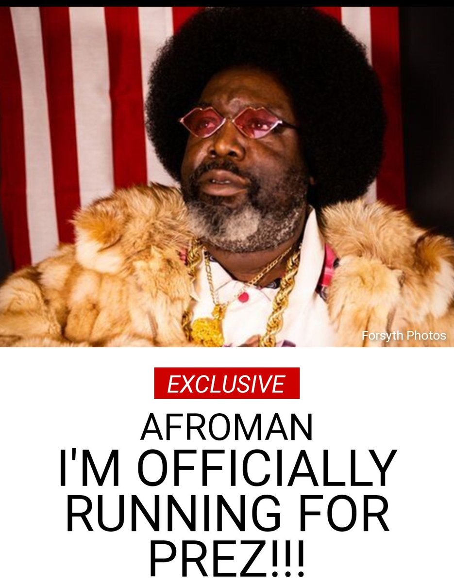 flatulentfuzz's tweet photo. This made my day!
#becausehegothigh #afromanforpresident https://t.co/J6zBNMPmX9