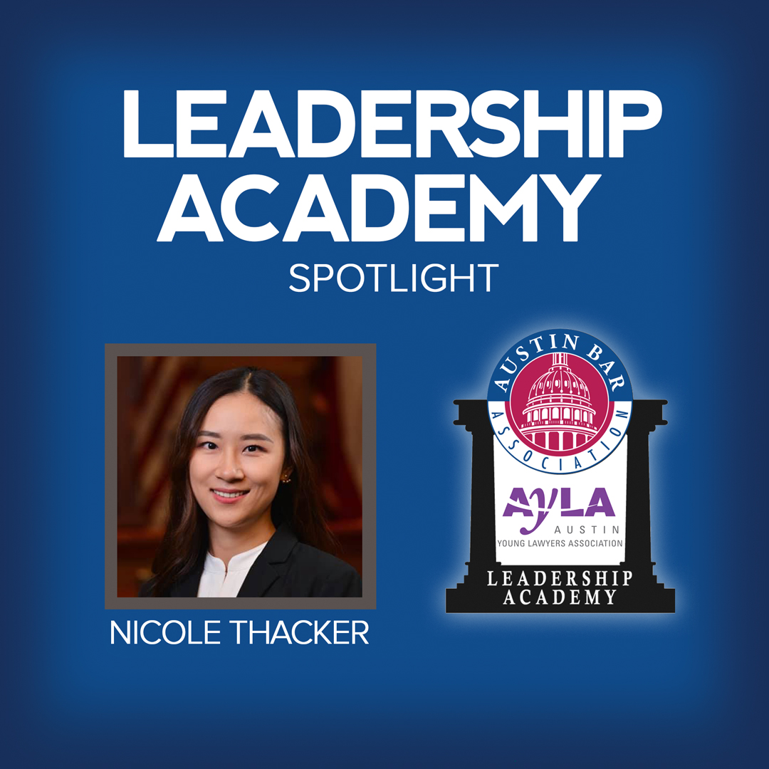 "For our #LeadershipAcademy2023 Class Spotlight today, we are presenting Nicole Thacker. Nicole practices Commercial litigation at Sandoval | James PLLC.