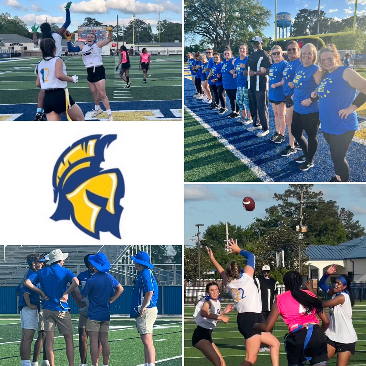 EA_High_School's tweet photo. Good, clean fun! It was a lovely Friday night to host the 2023 Powderpuff Game in Spartan Stadium - grEAt fun was had by all!  #wEAre https://t.co/M7EUQqWTai