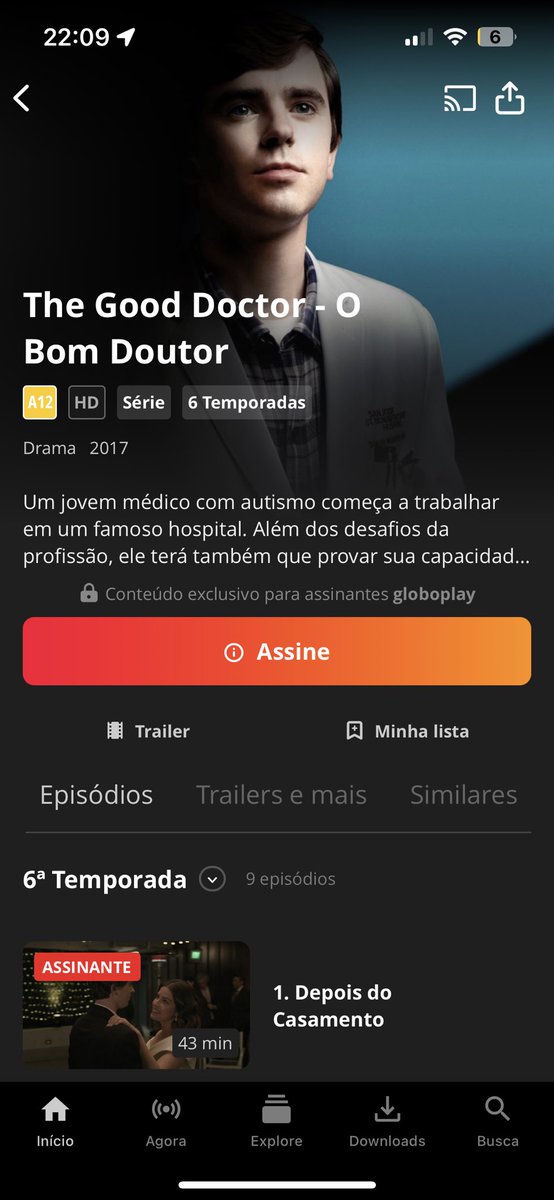 brahighmore's tweet photo. 🚨| ATENÇÃO 

A 6 temporada de The Good Doctor já está disponível na nossa queridíssima @globoplay. Vamos maratonar ? https://t.co/2RyXy4pAhz