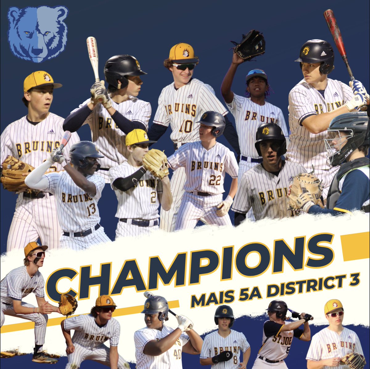 StJoeBaseball1's tweet photo. Way to go guys!! Great day to be a Bruin!! Champs!!⚾️🐻⚾️🐻@STJOEBRUINS @StJoeMadison @bshields0244 https://t.co/ZDtmwOWSal