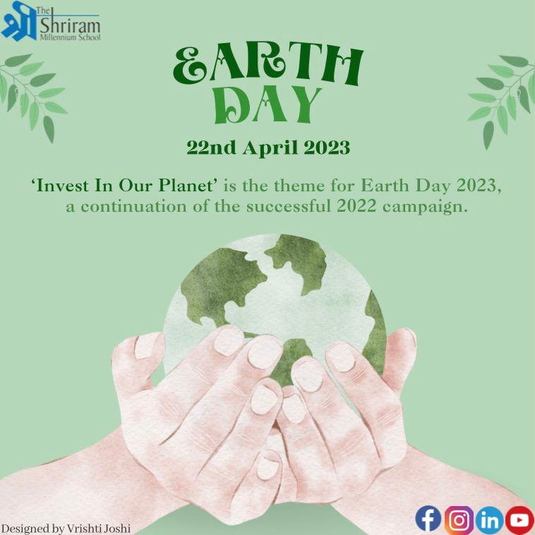 FaridabadTsms's tweet image. "The Earth is what we all have in common." - Wendall Berry. 

Happy Earth Day! 🌍 Let's celebrate our planet and environment by finding ways to go green today and everyday. 

#TSMS #TSMSF #TheShriramMillenniumSchool #Faridabad #WorldEarthDay #Earthday2023 #InvestInOurPlanet