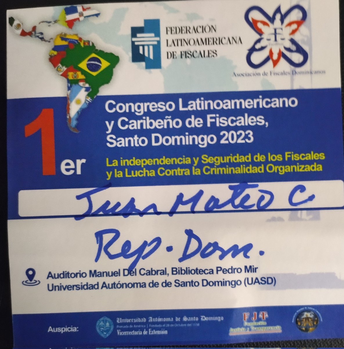 Poetadominicano's tweet photo. Gracias a #Ficaldom por la invitación como ponente al Congreso Latinoamericano y Caribeño de Fiscales, Santo Domingo 2023, bajo el tema La Independencia y Seguridad de los Fiscales y la Lucha contra la Criminalidad Organizada. @fiscaldelpueblo @MtsNagua @luiseduardoj20 https://t.co/DRt2vllWml