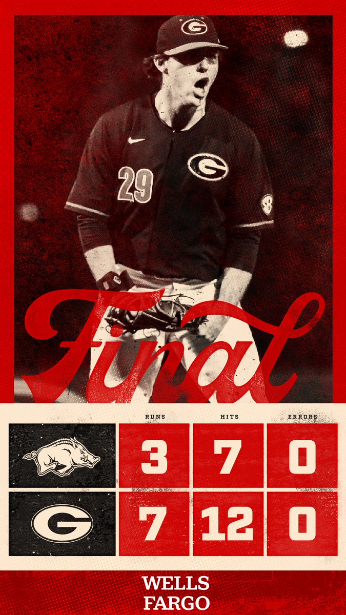 Game Win✅
Series Win✅
We'll see y'all tomorrow! Remember to get here early, Foley Fest begins @ 11:30 AM!
#GoDawgs | <a href="/WellsFargo/">Wells Fargo</a>