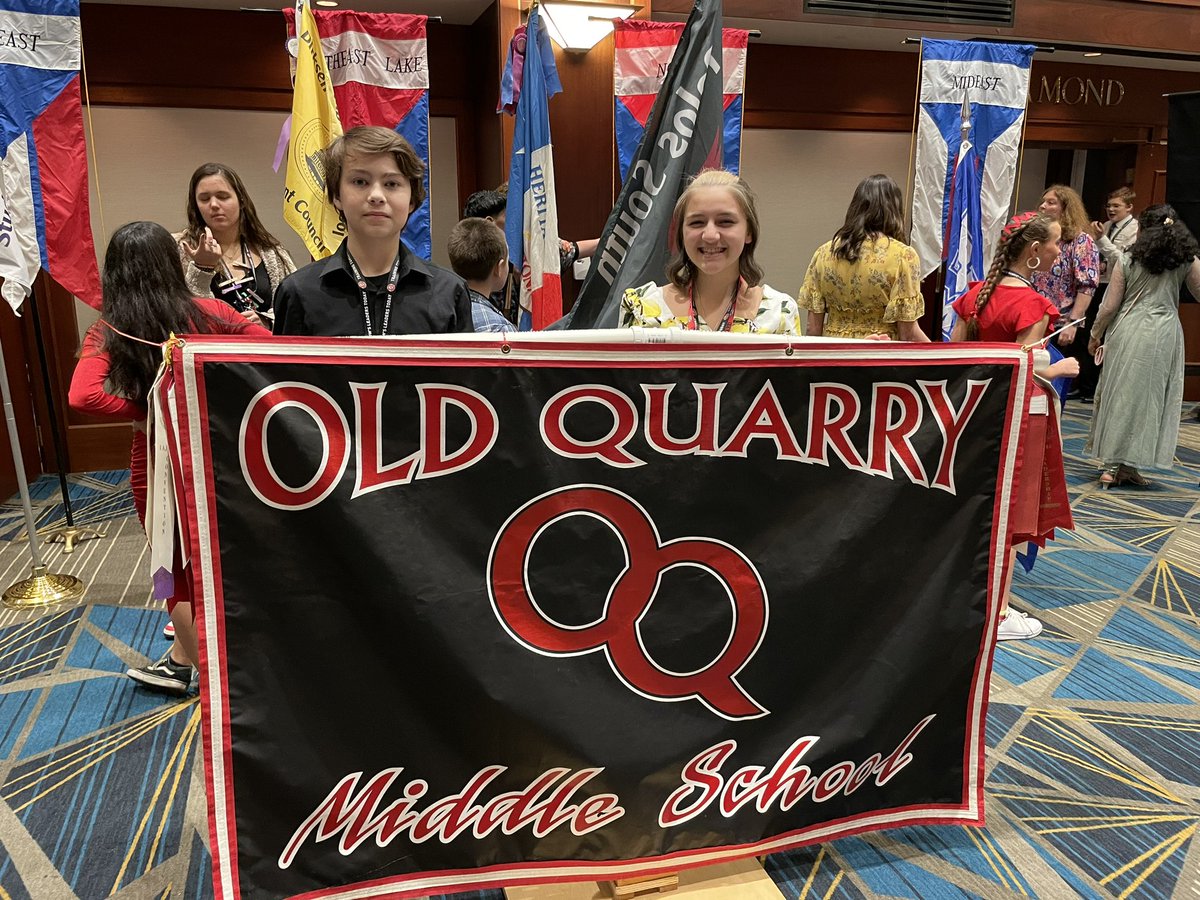 OQNennDavid's tweet photo. #OQMS represented at the 64th Annual #IAJHSC State Student Council Convention.  #Leadership #SD113a https://t.co/nu14huqDHE