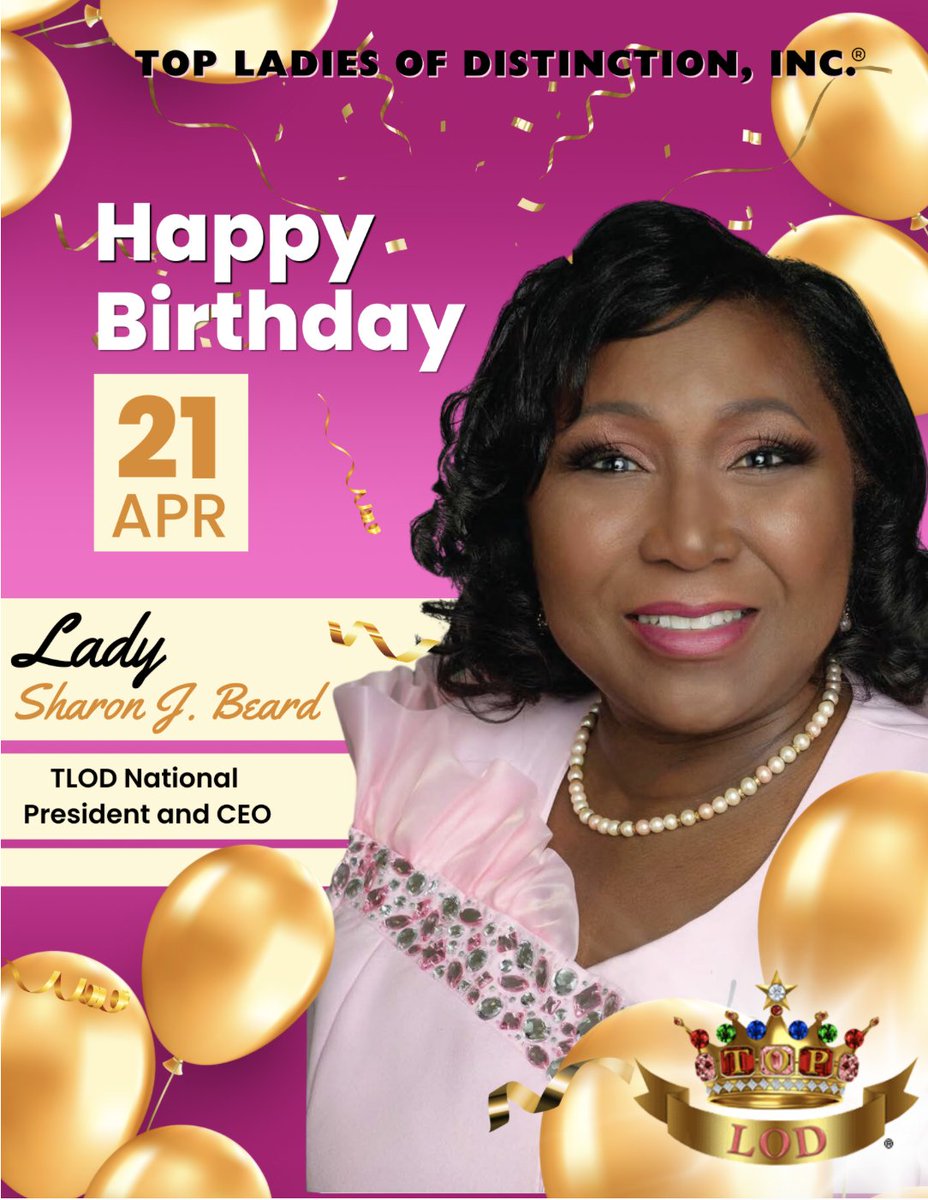 Ladies, Teens, and Lords, let's wish our National President Lady Sharon J. Beard a very special and happy birthday!