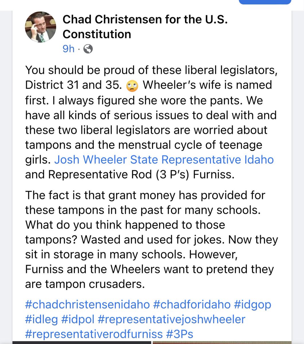 thyberg_s's tweet image. @chadforidaho MaxiPad Chad making it worse with his edits of his post. The grants come from people like the Wheelers who donate. The majority of the supplies are used for the proper purpose. The argument that they are just used for jokes is false. #madchad #envy #idleg #idpol