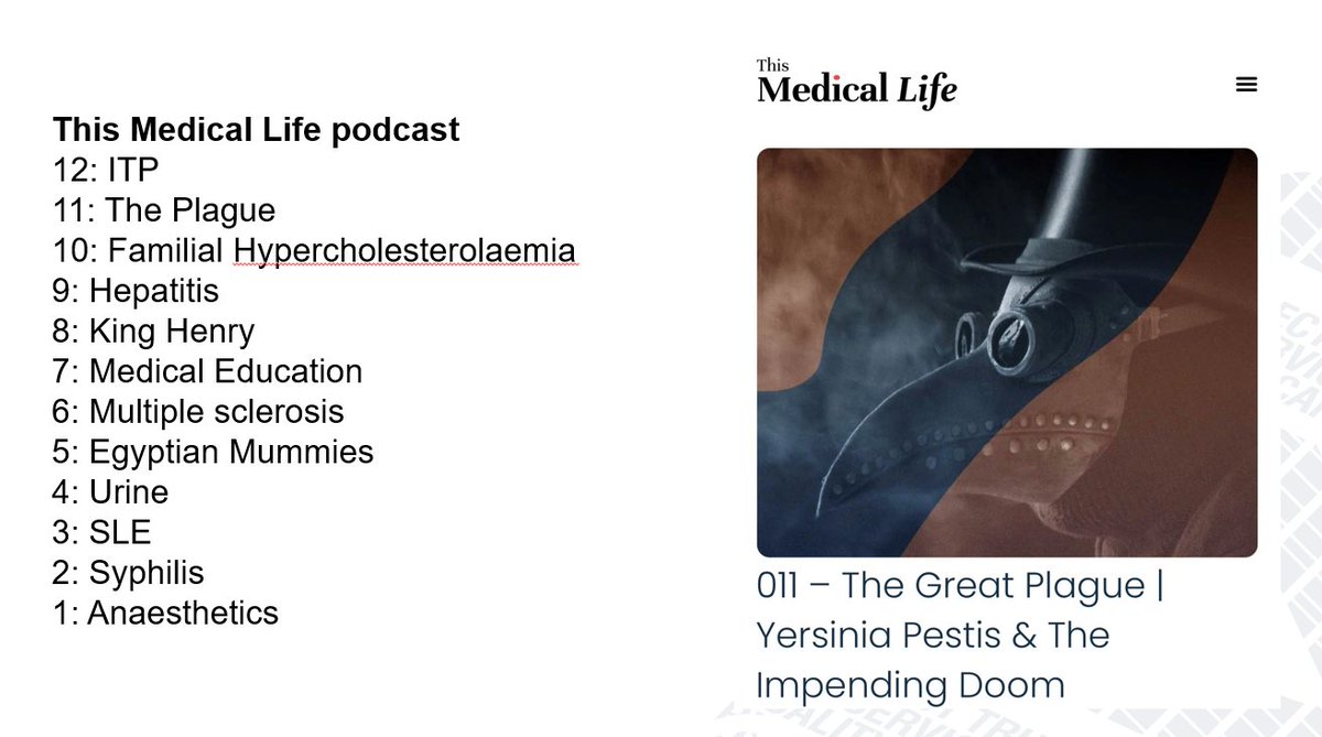 ThisMedicalLife's tweet photo. 35 episodes (80 if you include #ThisPathLife #podcast)

Our guests include authors, doctors, specialists, and researchers

Get up to date in the most entertaining way possible

#MedTwitter
#PathTwitter https://t.co/BLCuavNOtE