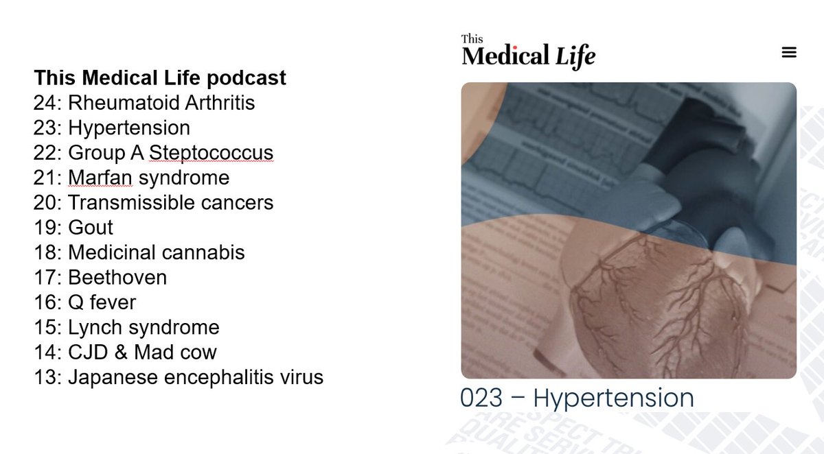 ThisMedicalLife's tweet photo. 35 episodes (80 if you include #ThisPathLife #podcast)

Our guests include authors, doctors, specialists, and researchers

Get up to date in the most entertaining way possible

#MedTwitter
#PathTwitter https://t.co/BLCuavNOtE