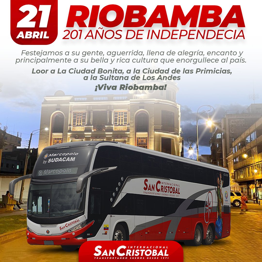 sancristobalec's tweet photo. 🔹 Saludamos a Riobamba en sus 201 años de independencia. 🎊🥳

Festejamos a su gente, aguerrida, llena de alegría, encanto y principalmente a su bella y rica cultura que enorgullece al país. 🪅 🇪🇨

🎉 ¡Que viva Riobamba! 🎉 https://t.co/0cO9GJRk9c