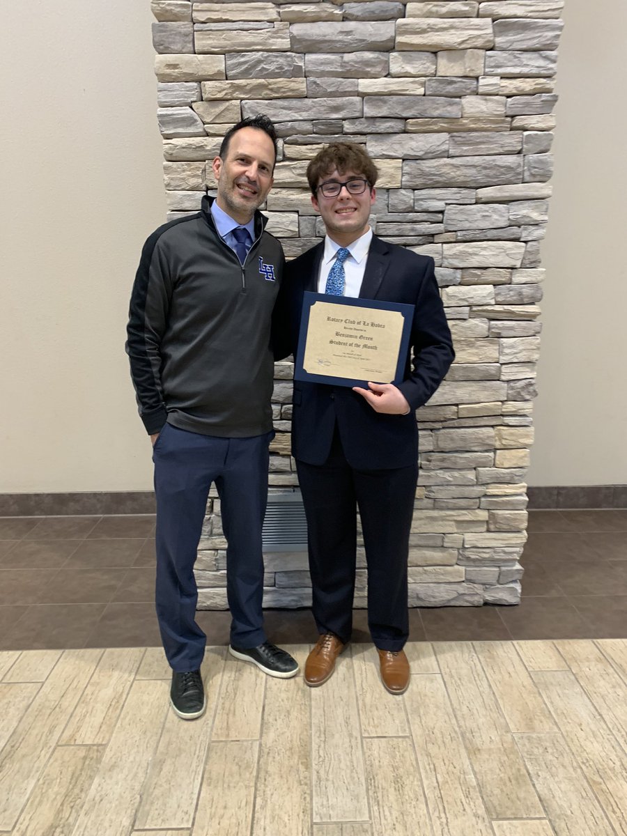 Proud to announce that La Habra Rotary presented Ben Green as our Best Around Student for the Highlanders! Ben is not only our valedictorian, a competitive athlete, &amp; a school leader, but one of the best human beings on our campus! <a href="/fjuhsd/">Fullerton Joint Union High School District</a> <a href="/LAHABRA_ASB/">LHHS ASB</a> <a href="/Rotary/">Rotary International</a> #webleedblue 🙌🏼🏴󠁧󠁢󠁳󠁣󠁴󠁿💙