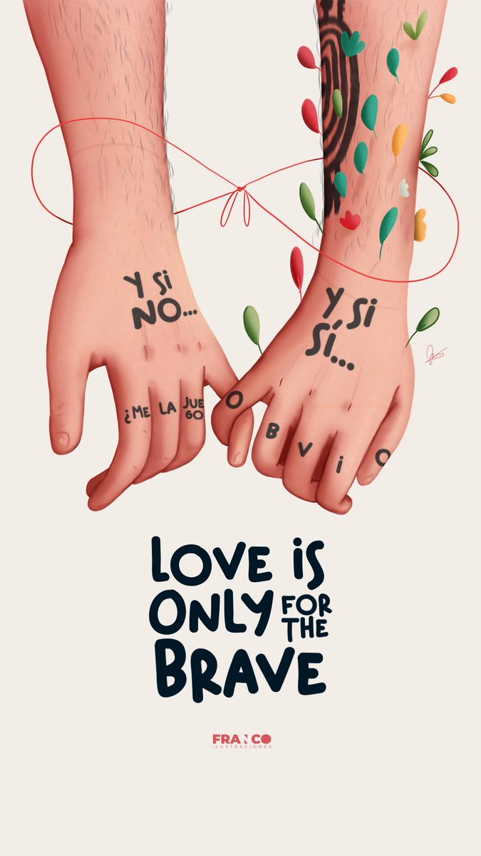 Franilus's tweet photo. Jugatela dale! Be Brave Bitch! 
.
.
.
#frases #ilustracion #digitalart #DigitalArtist #frasesdeamor #drawing https://t.co/T4W5gmOKrj
