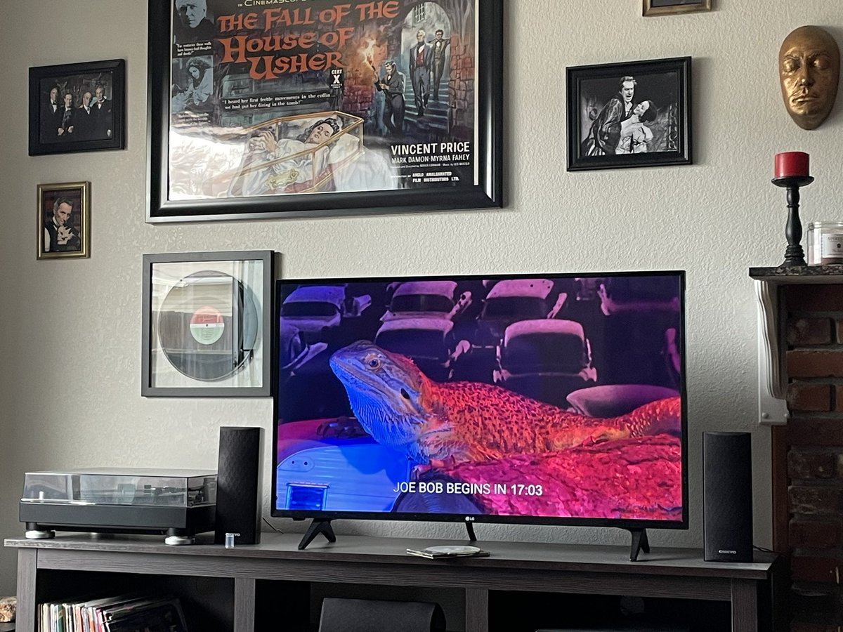 Almost time for #TheLastDriveIn <a href="/kinky_horror/">Diana “Darcy the Mail Ghoul” Prince 🎃💌</a> <a href="/therealjoebob/">Joe Bob Briggs</a> <a href="/Shudder/">Shudder</a> #MutantFam