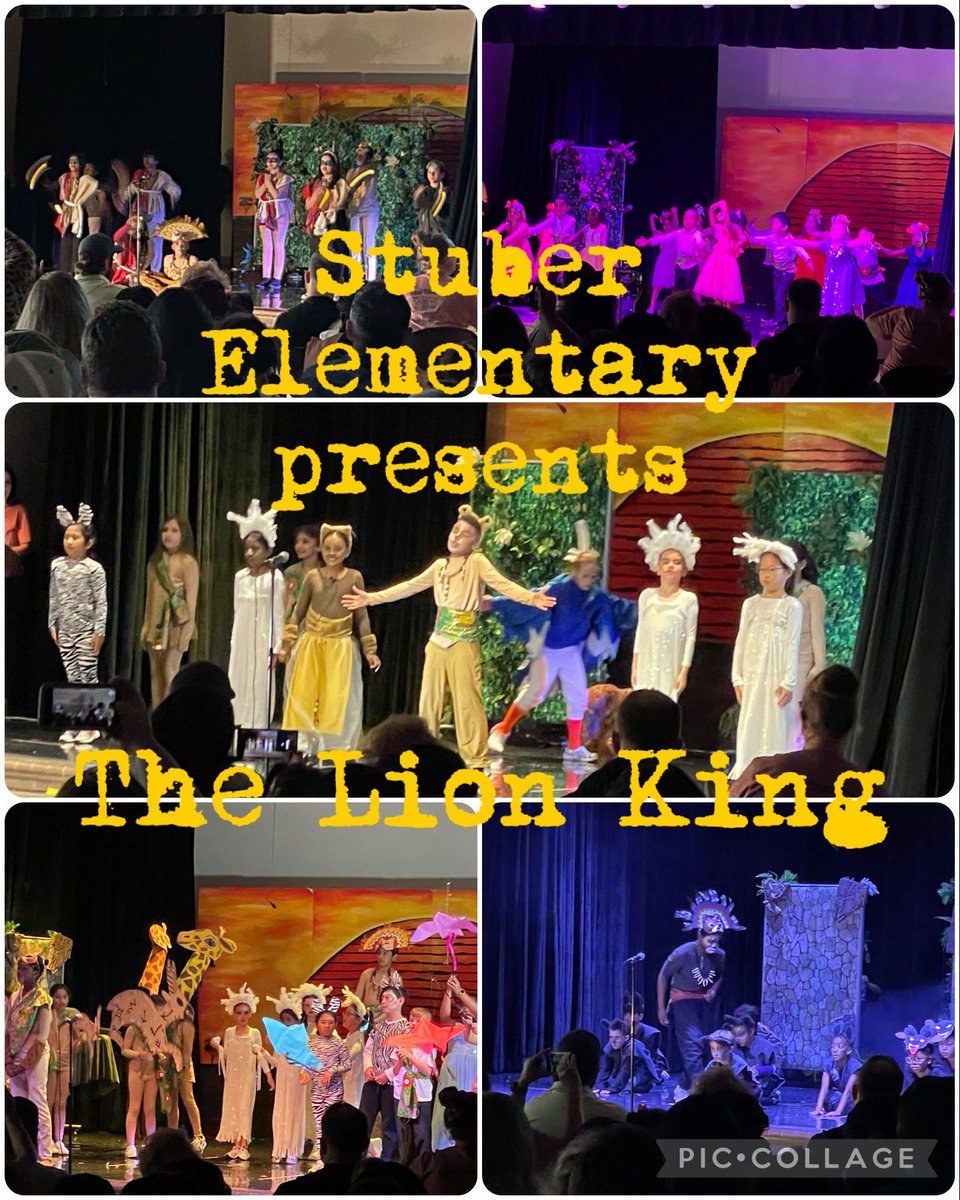 StuberElem's tweet photo. There is no greater joy than watching students SHINE. Last chance to see Stuber’s production of The Lion King happens Saturday at 1:00. Don’t miss out. 🦁 https://t.co/JxtthgAm0a