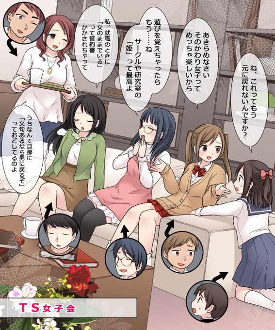 TS女子会!(TSFレビュー企画 投稿景品157、158、159)
https://t.co/NHMLpbckUp
今回は予算を3枠分使って、聖典館殺人事件さんのリクエストを倉塚りこ@kura_rikkoさんに描いて頂きました♪
書こうレビュー、増やそうTSFイラスト!!
倉塚さんはSkebも受付中～ 